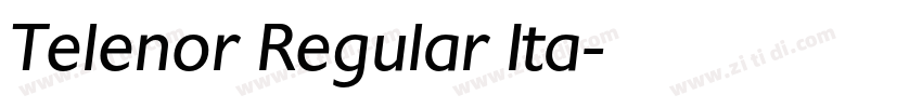 Telenor Regular Ita字体转换